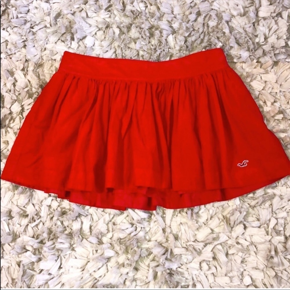 Hollister Bright Red Mini Skirt